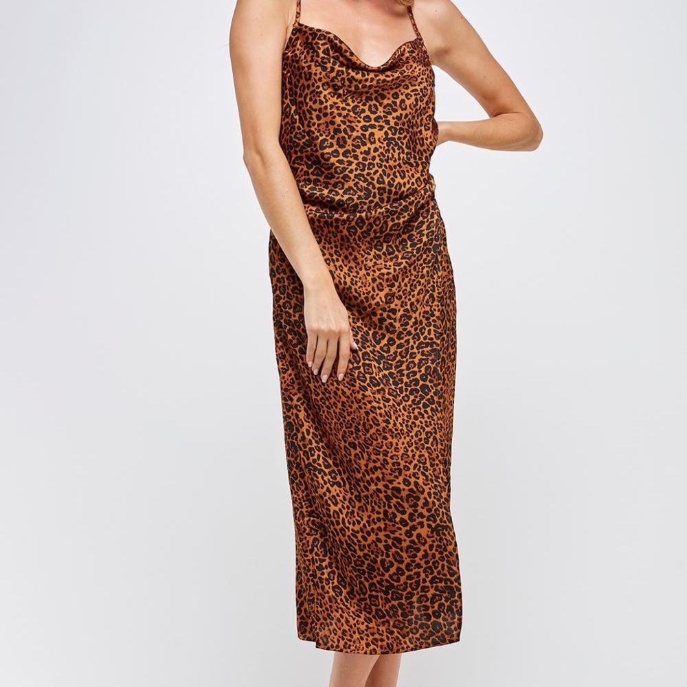 NWT! Re:named Leopard Slip Dress